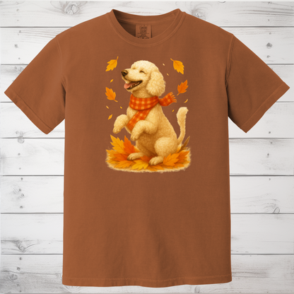 Poodle Autumn Shirt, Cozy Poodle Sweatshirt, Fall Dog Lover Apparel, Poodle Leaves Gift, Cute Dog Clothing, Autumn Vibes Sweatshirt