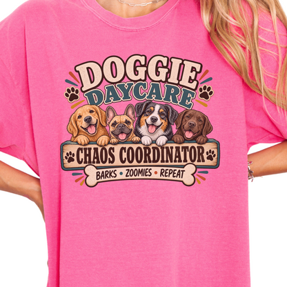 Dog Daycare Worker Shirt, Doggy Daycare Gift, Chaos Coordinator Dog Lover Tee