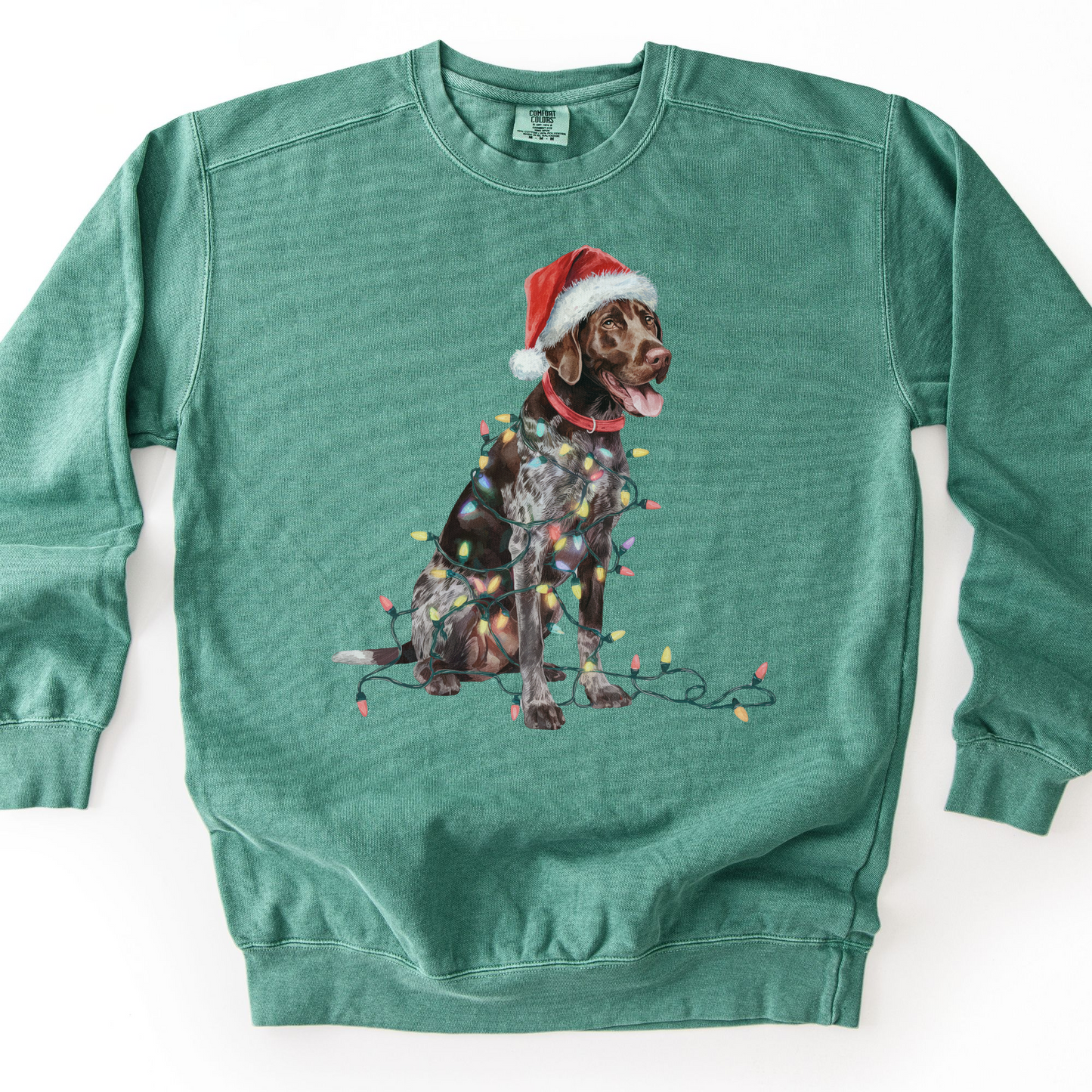 German Shorthaired Pointer Christmas Lights Sweatshirt