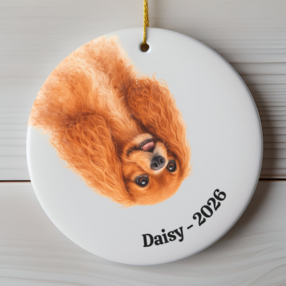 Upside down Personalized Pet Photo Ornament