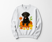 Load image into Gallery viewer, Black Lab in Pumpkin Fall Dog Lover Shirt
