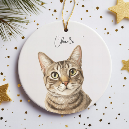 Custom Watercolor Pet Memorial Ornament with Name