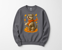 Load image into Gallery viewer, Miniature Schnauzer Autumn Sweatshirt, Cozy Fall Dog Sweater, Schnauzer Lover Apparel, Cute Autumn Dog Tee, Gift for Pet Lovers
