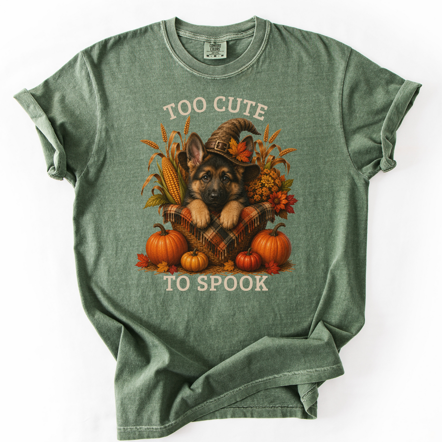 German Shepherd Halloween Shirt, Too Cute To Spook Fall Dog Lover Tee