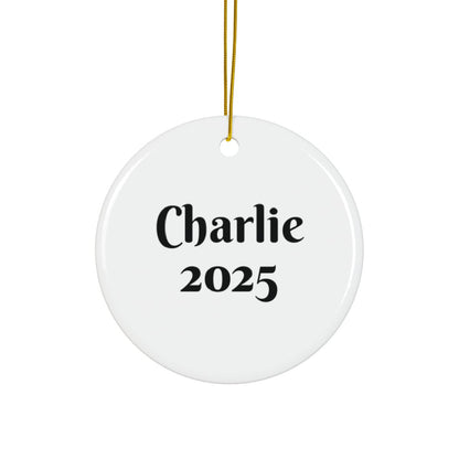 Personalized Boxer Christmas Ornament, Custom Dog with Holiday Lights Keepsake