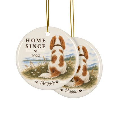 Personalized Blenheim Cavalier Ornament, Double Sided Gotcha Day Gift, Custom Dog Keepsake