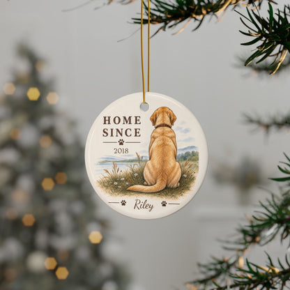 Personalized Dog Ornament, Double Sided Gotcha Day Gift, Custom Pet Adoption Keepsake