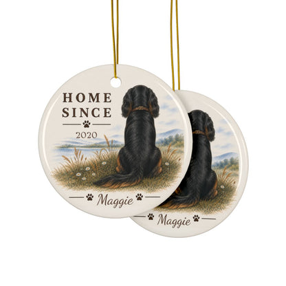Personalized Black and Tan Cavalier Ornament, Double Sided Gotcha Day Gift, Custom Dog Keepsake