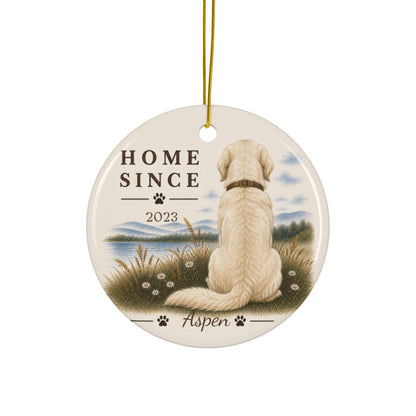 Personalized English Cream Golden Retriever Ornament, Double Sided Gotcha Day Gift, Custom Dog Keepsake