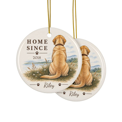 Personalized Dog Ornament, Double Sided Gotcha Day Gift, Custom Pet Adoption Keepsake
