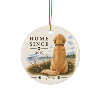 Personalized Golden Retriever Ornament, Double Sided Gotcha Day Gift, Custom Dog Keepsake
