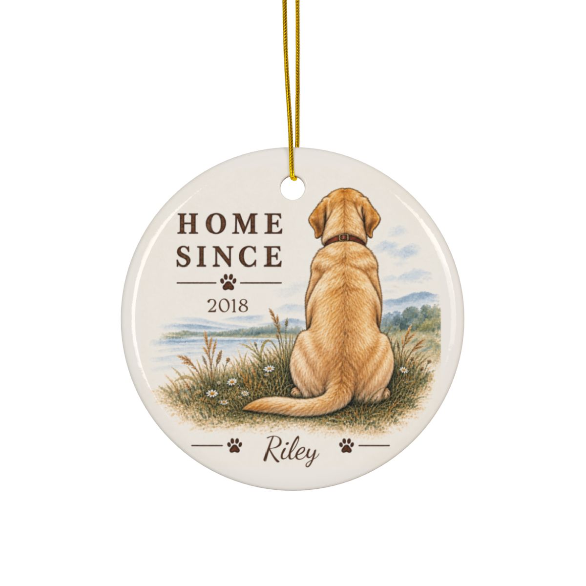 Personalized Dog Ornament, Double Sided Gotcha Day Gift, Custom Pet Adoption Keepsake
