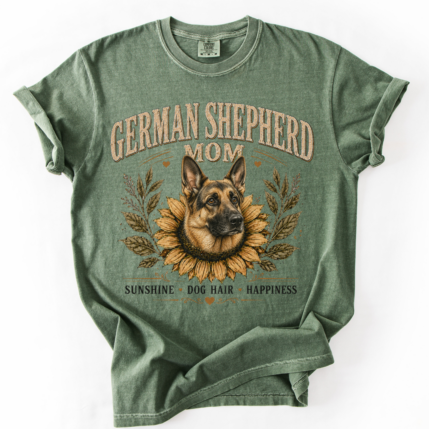 German Shepherd Mom Sunflower Shirt