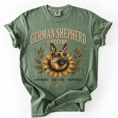 German Shepherd Mom Sunflower Shirt