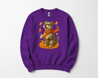 Load image into Gallery viewer, Miniature Schnauzer Autumn Sweatshirt, Cozy Fall Dog Sweater, Schnauzer Lover Apparel, Cute Autumn Dog Tee, Gift for Pet Lovers
