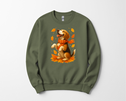Beagle Autumn Shirt, Cozy Dog Sweatshirt, Fall Beagle Lover Gift, Cute Dog Apparel, Autumn Leaves T-shirt, Pet Lover Clothing