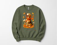 Load image into Gallery viewer, Beagle Autumn Shirt, Cozy Dog Sweatshirt, Fall Beagle Lover Gift, Cute Dog Apparel, Autumn Leaves T-shirt, Pet Lover Clothing
