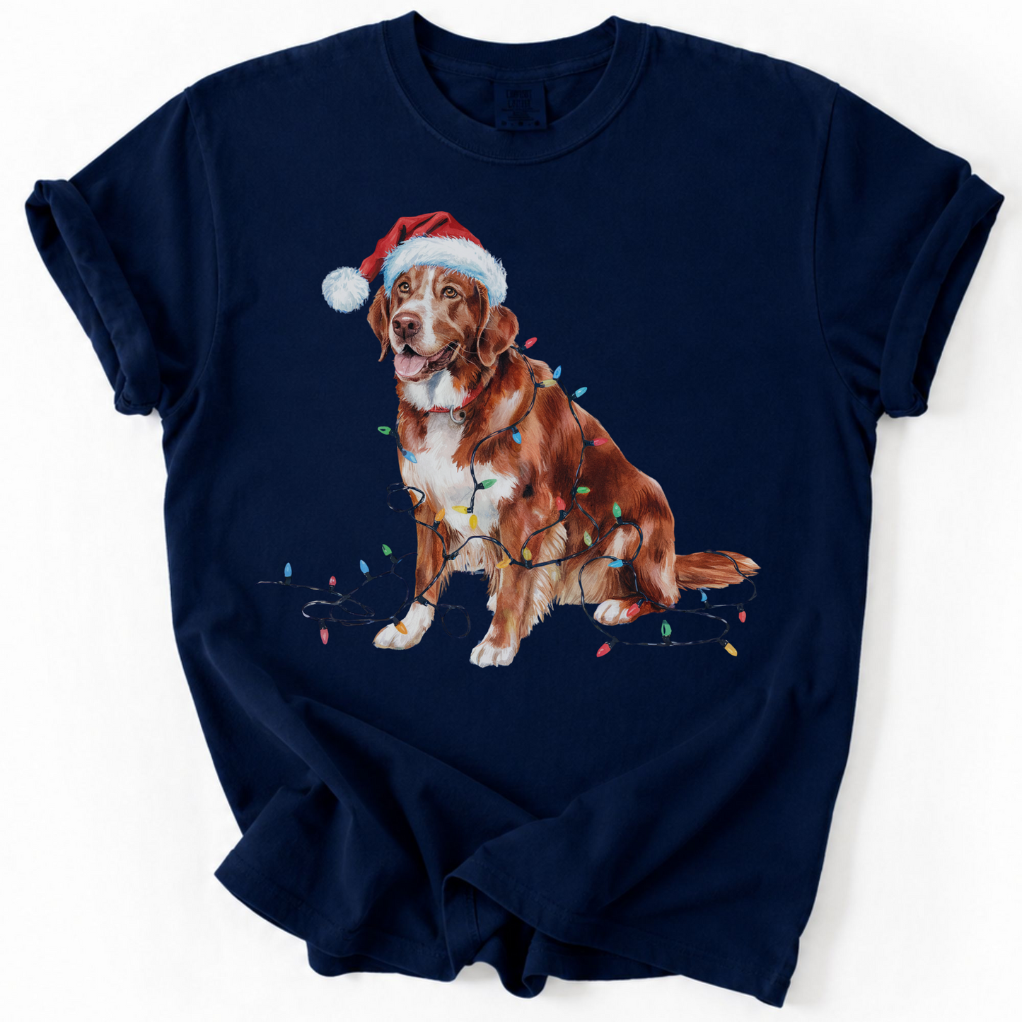 Christmas Nova Scotia Duck Tolling Retriever Shirt, Christmas Lights Dog Tee, Christmas Dog Tee, Retriever Mom Tshirt, Gift for Dog Lover