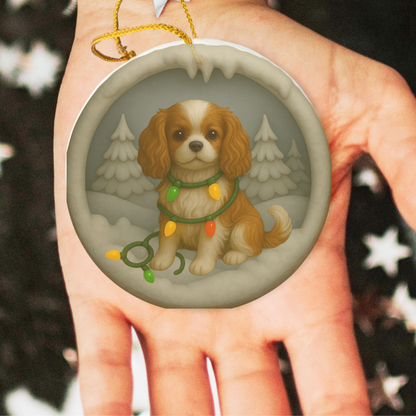 Personalized Blenheim Cavalier King Charles Christmas Ornament