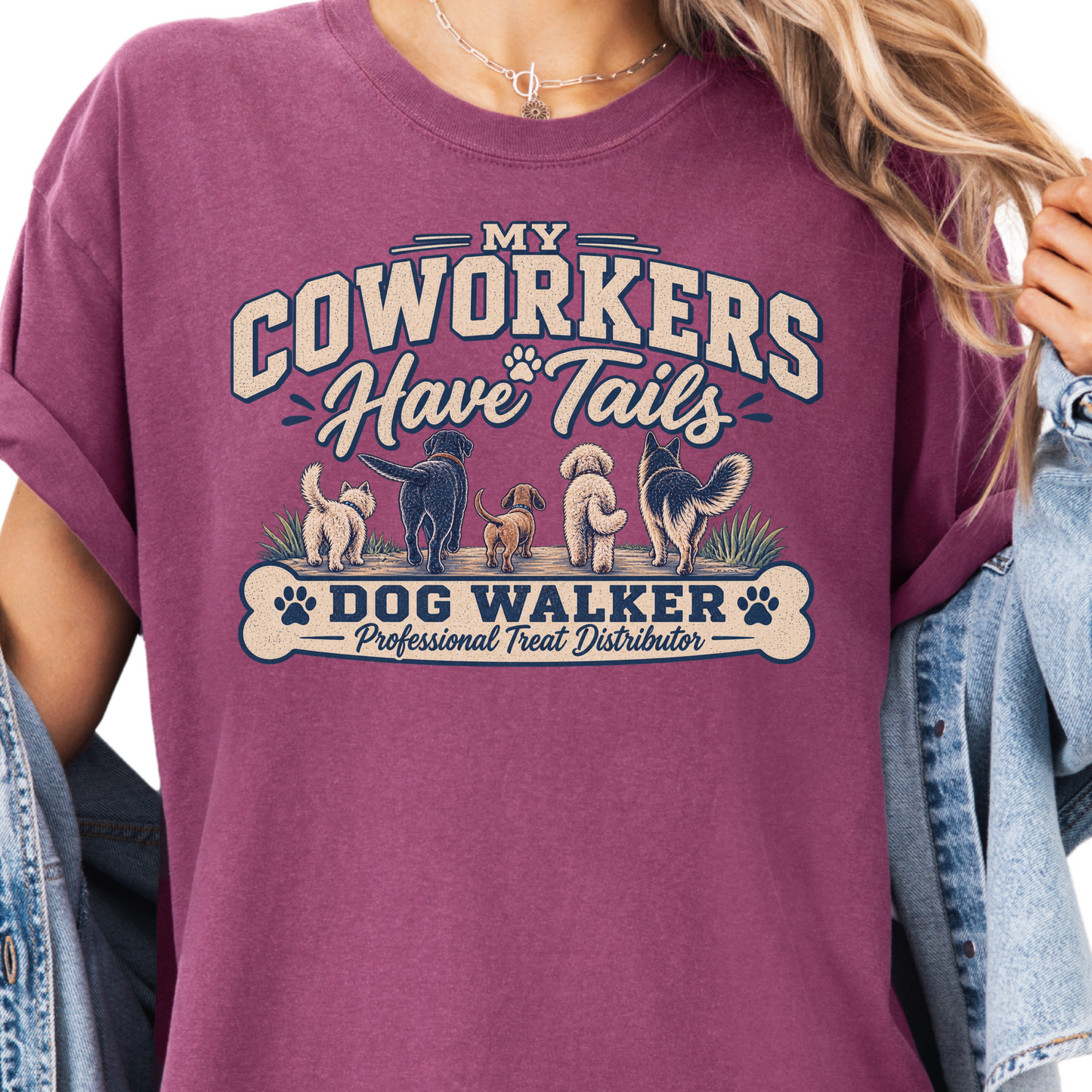 Dog Walker Shirt, My Coworkers Have Tails Tee, Professional Dog Walker Gift