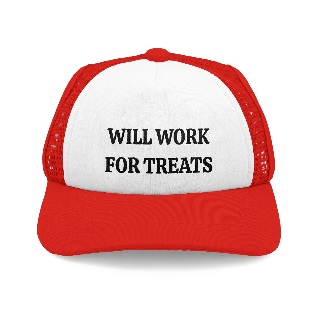Dog Trucker Hat Will Work For Treats Foam Baseball Cap Gift for Dogs and Puppies
