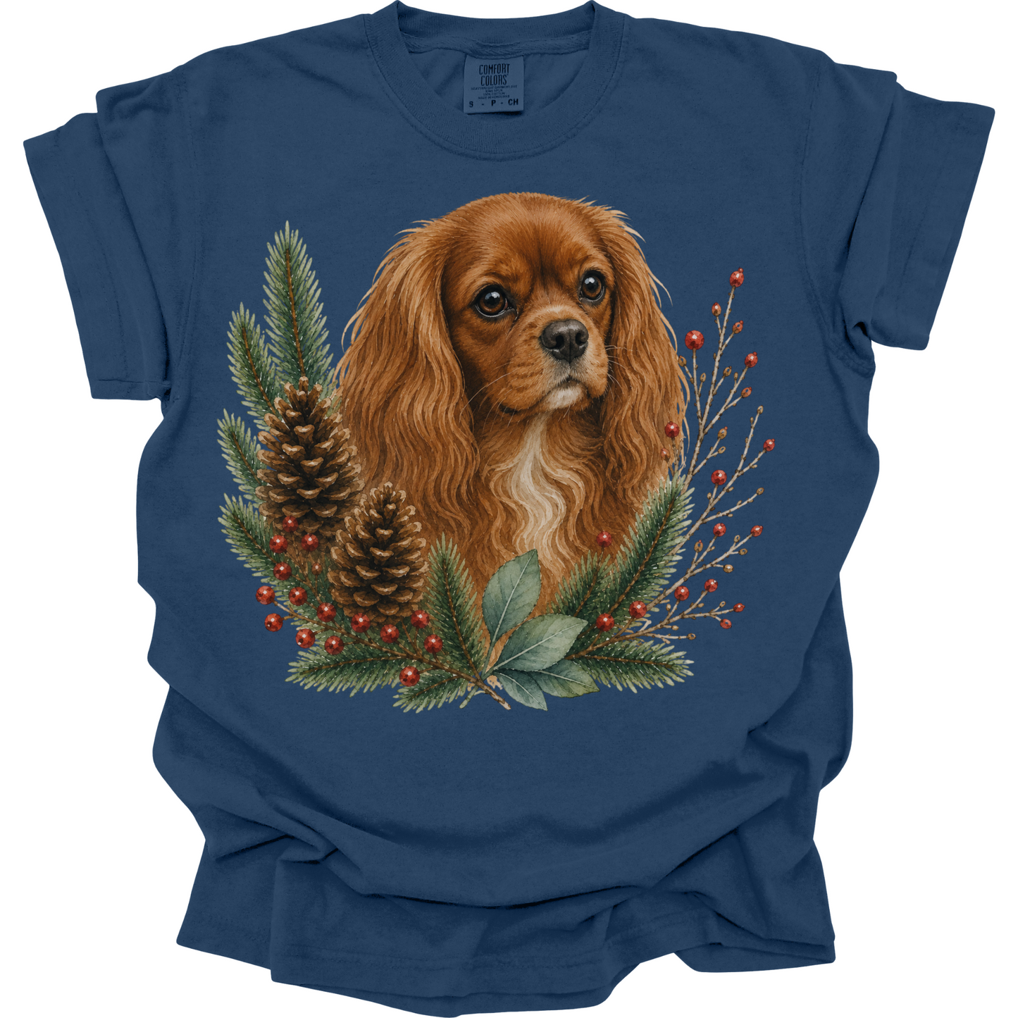 Ruby Cavalier Christmas Shirt, Winter Dog Mom Gift, Cavalier King Charles Spaniel Tee