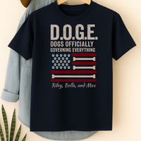 Load image into Gallery viewer, Personalized DOGE Dog Shirt Dogs Officially Governing Everything Tee
