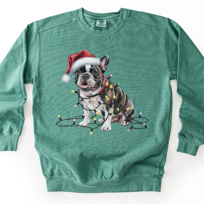 French Bulldog Christmas Lights Sweatshirt