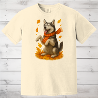 Load image into Gallery viewer, Siberian Husky Autumn Sweatshirt, Cozy Fall Dog Sweater, Husky Lover Apparel, Cute Autumn Dog Shirt, Gift for Pet Lovers
