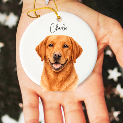 Personalized Watercolor Pet Photo Ornament