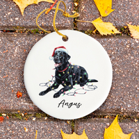 Load image into Gallery viewer, Personalized Black Labrador Christmas Lights Ornament
