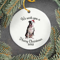 Load image into Gallery viewer, Christmas American Bulldog Ornament, Christmas Lights Dog Keepsake
