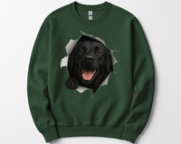 Load image into Gallery viewer, Peeking Labrador Sweatshirt - Use Code FALL15 at checkout for 15% Off.
