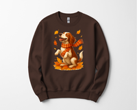 Load image into Gallery viewer, Springer Spaniel Fall Sweatshirt, Cozy Autumn Dog Sweatshirt, Dog Lover Fall Apparel, Cute Dog Autumn Outfit, Fall Dog Shirt
