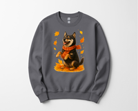 Load image into Gallery viewer, Shiba Inu Autumn Shirt, Cozy Dog Sweatshirt, Fall Shiba Lover Gift, Cute Pet Apparel, Autumn Leaves T-shirt, Dog Lover Clothing
