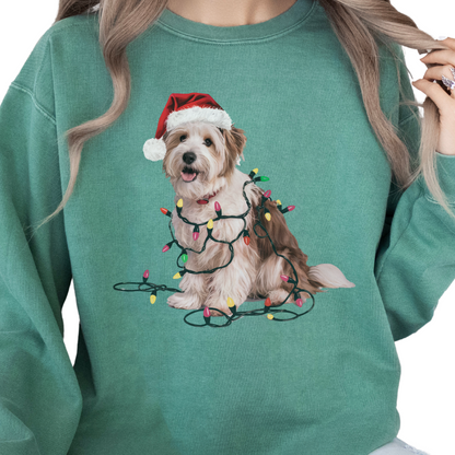 Coton De Tulear Christmas Lights Dog Sweatshirt