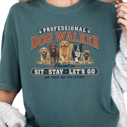 Dog Walker Shirt, Professional Dog Walker Tee, Funny Pet Sitter Gift, Dog Walking Shirt