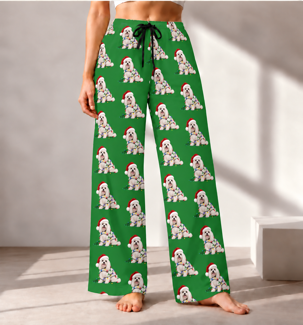 Maltese Christmas Pajama Pants