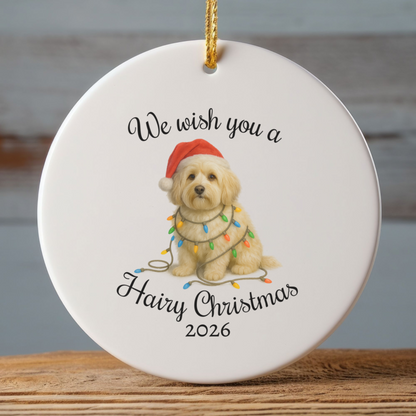 Christmas Havanese Ornament, Christmas Lights Dog Keepsake