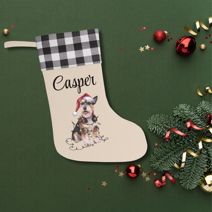 Personalized Norfolk Terrier Christmas Stocking, Holiday Decor Gift for Pet Lovers