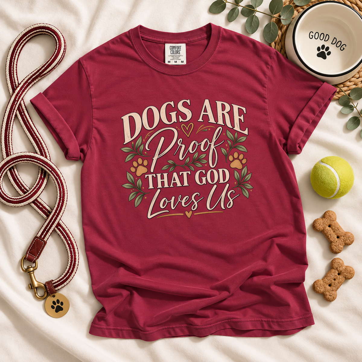 Christian Dog Lover Shirt, Dogs Are Proof God Loves Us, Comfort Colors Tee