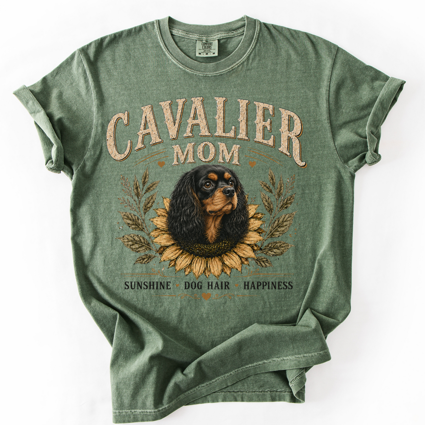 Black and Tan Cavalier Mom Shirt, Cavalier King Charles Spaniel Tee, Dog Lover Gift
