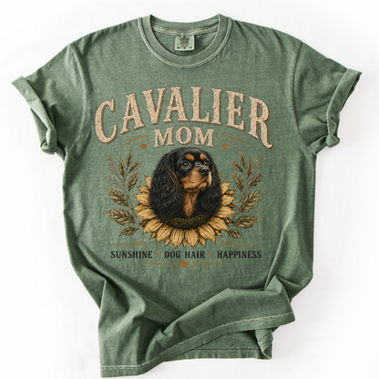 Black and Tan Cavalier Mom Shirt, Cavalier King Charles Spaniel Tee, Dog Lover Gift