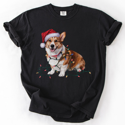 Christmas Cardigan Welsh Corgi Shirt, Christmas Lights Dog Tee, Christmas Dog, Corgi Mom Tee, Gift for Dog Lover, Corgi Tee