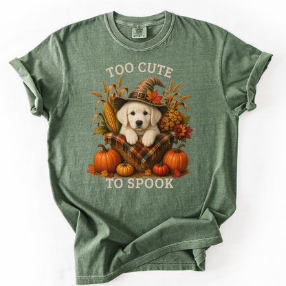 English Cream Golden Retriever Halloween Shirt, Too Cute To Spook Fall Dog Lover Tee