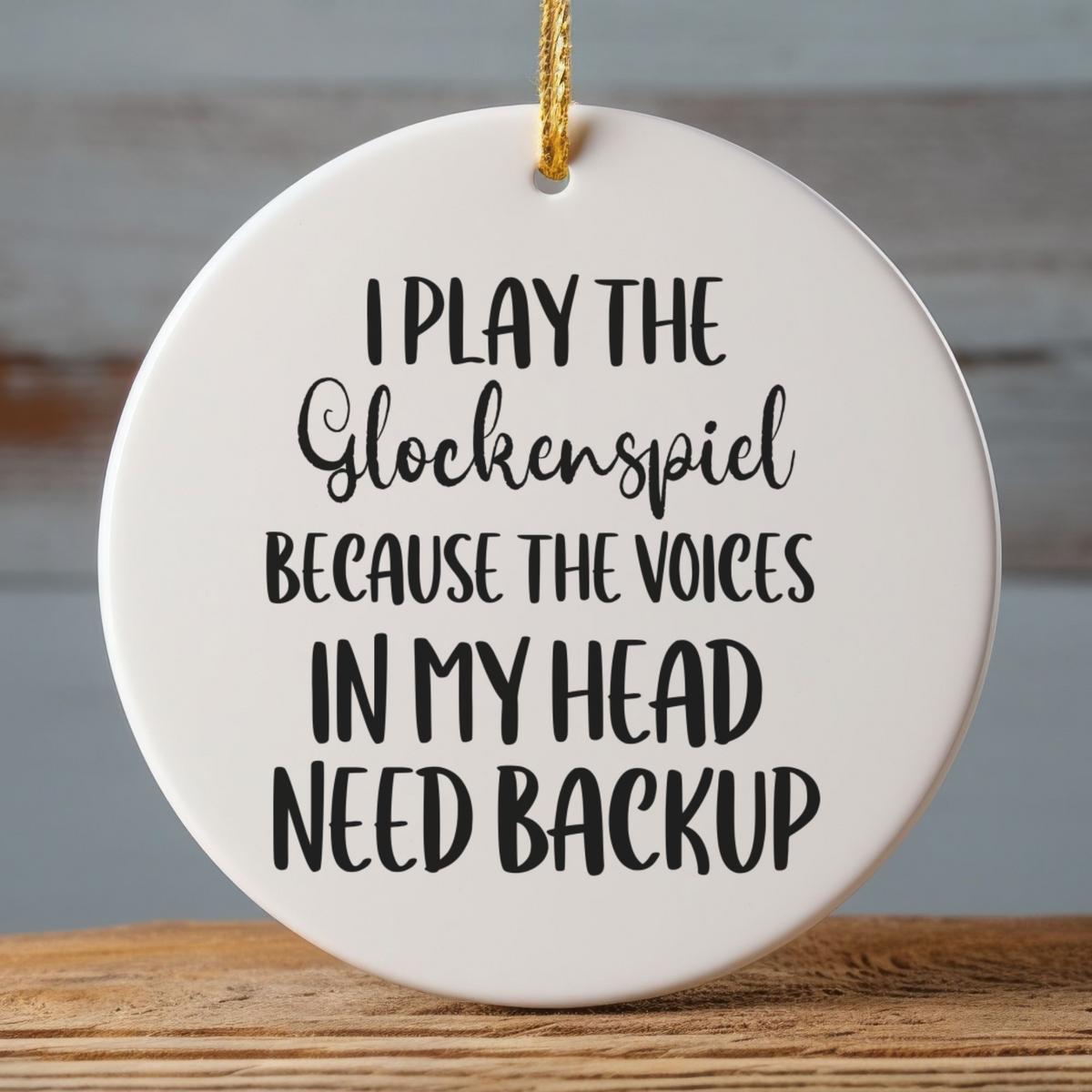 Glockenspiel Ornament, Ceramic Musician Gift