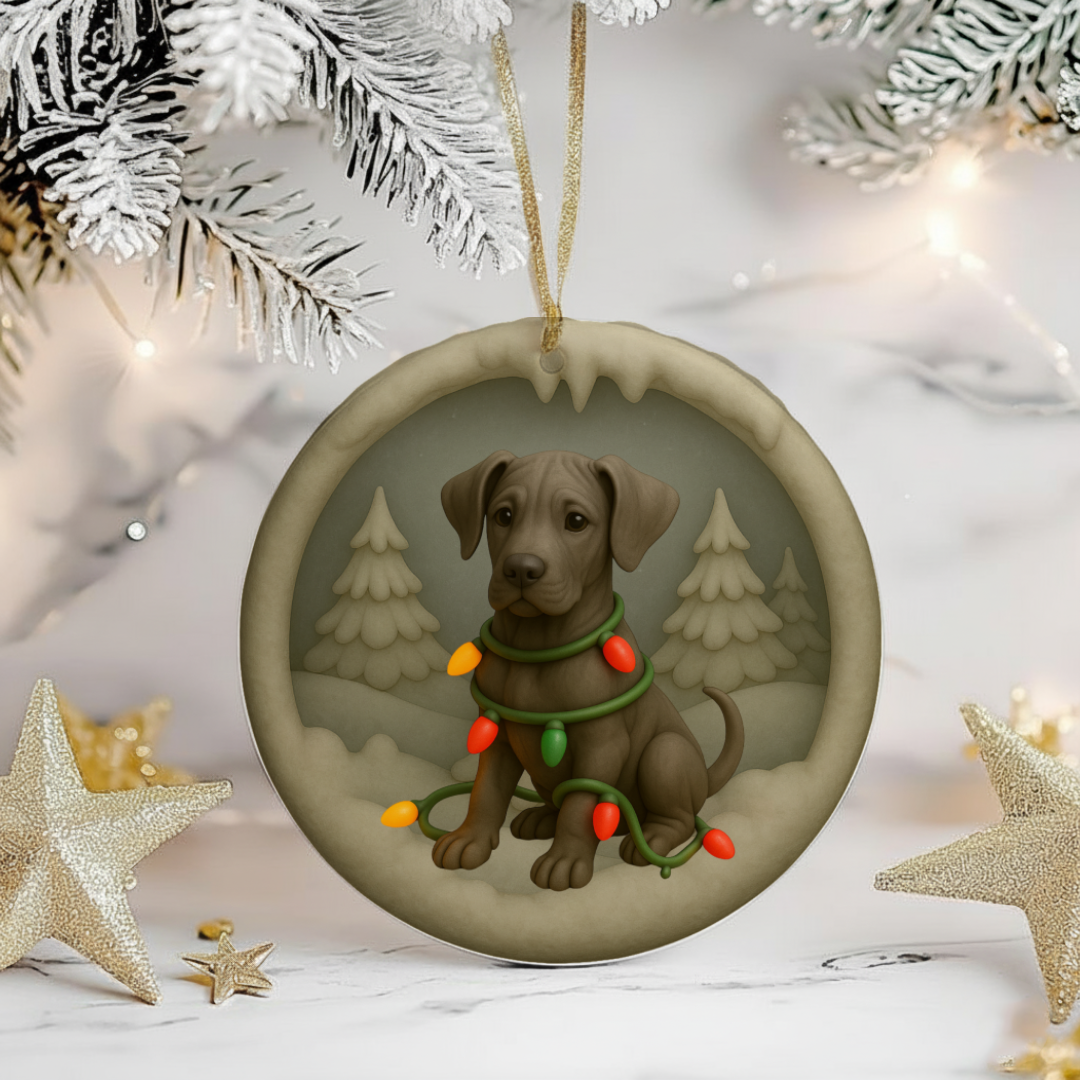 Personalized Great Dane Christmas 3D Clay-Style Dog Keepsake