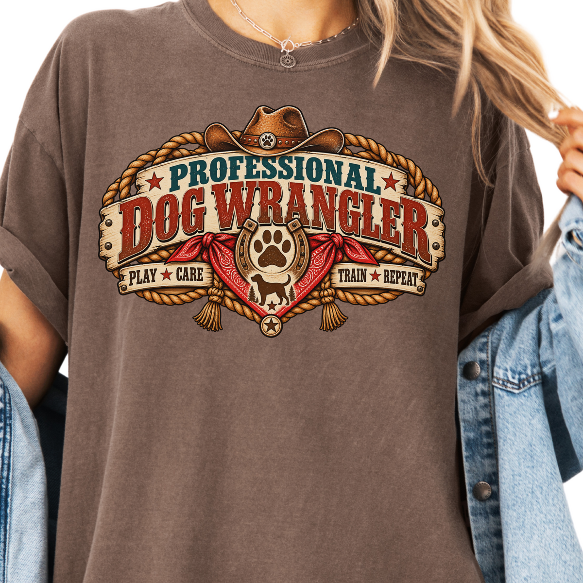 Dog Daycare Worker Shirt, Professional Dog Wrangler Tee, Funny Pet Care Staff Gift