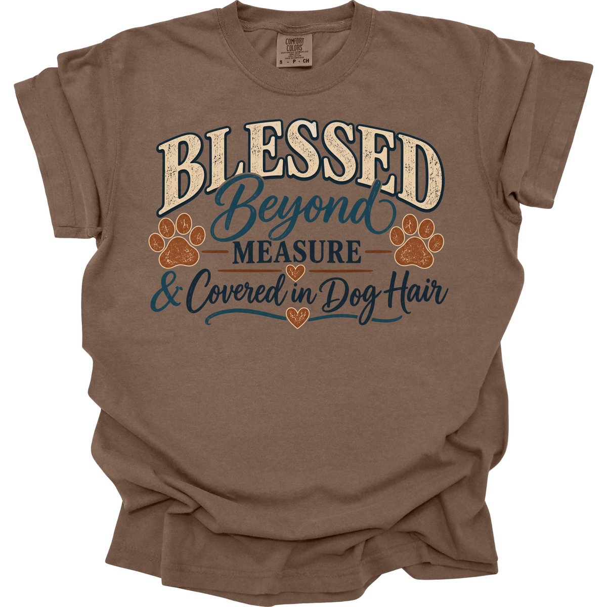 Blessed Beyond Measure Dog Hair Shirt, Christian Dog Mom Gift, Dog Lover Tee