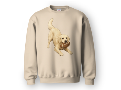 English Cream Golden Retriever Football Sweatshirt